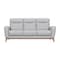 Homeroots 83" Gray Leather Sofa With Brown Legs 546406 - alternate 1