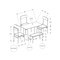 Monarch Specialties Dining Set, 5pcs Set, 40-in. Rectangular, Small, Kitchen, Black Metal, Contemporary, Modern I 1027 - alternate 3