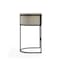 Manhattan Comfort Cosmopolitan Metal Upholstered Barstool in Stone Gray BS015-ST - alternate 4