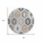 Homeroots 8' Silver Beige And Charcoal Round Southwestern Washable Indoor Outdoor Area Rug 615172 - alternate 3