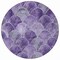 Homeroots 8' Purple Lilac And Lavender Round Abstract Washable Indoor Outdoor Area Rug 577681 - alternate 5