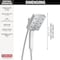 Delta Universal Showering Components H2OKinetic In2ition 4-Setting Two-in-One Shower 58473-PR - alternate 7