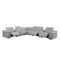Homeroots Light Gray Italian Leather Power Reclining U Shaped Eight Piece Corner Sectional With Console 476598 - alternate 6