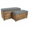 Homeroots Set Of 2 Rectangular Gray Linen Fabric And Wood Storage Benches 379848 - alternate 9