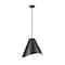 Z-Lite Aria 1 Light Pendant, Matte Black/Matte Black & Inner White, 18 In W x 16 In H 1952P18-MB - alternate 1