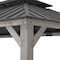Sunjoy 12ftx20ft Wood Gazebo, Outdoor Patio Steel Hardtop Gazebo, Cedar Framed Wooden Gazebo, Matte Black A1020326F1 - alternate 4