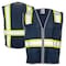 Dome75 Hi-Vis Safety Vest LG/XL Class Non-ANSI/Enhanced Visibility , Zipper 6 Pockets, 2 Mic Tab DV2183 - alternate 1