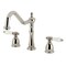 Kingston Brass Double-Handle Widespread Kitchen Faucet, Polished Nickel KB1796BPLLS - alternate 1