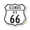 Signmission Illinois Route Marker Shield Sign Us 66, 12 Inch X 12 Inch, Vinyl Decal SHI-D-12-382 - alternate 1