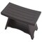Homeroots Teak Rectangular Shower Bench With Shelf In Brown Finish 376696 - alternate 4