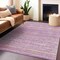 Homeroots 5' X 8' Mauve Striped Washable Indoor Outdoor Area Rug 607957 - alternate 4