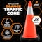 Xpose Safety Traffic Safety Cone, 28 in, PVC, 6 in Reflective Collar, DOT Approved, Orange, 48 pk OTC28-6-48-X - alternate 7