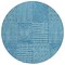 Homeroots 8' Teal Blue And Ivory Round Geometric Washable Indoor Outdoor Area Rug 596976 - alternate 7