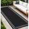 Homeroots 8' Black And Ivory Indoor Outdoor Runner Rug 545487 - alternate 5