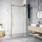 Vigo E-Class 34 in. L x 46 in. W x 76 in. H Frameless Sliding Rectangle Shower Enclosure in Matte Gold VG6053MGCL48 - alternate 1