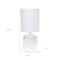 Homeroots 19" White And Stone Ceramic Table Lamp With White Cylinder Shade 643440 - alternate 1