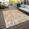 Homeroots 8' X 10' Coral Green And Copper Abstract Washable Indoor Outdoor Area Rug 600285 - alternate 5