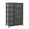 Homeroots 27" Gray and Black Steel and Fabric Nine Drawer Combo Dresser 484702 - alternate 1