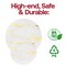 Smarty Had A Party White w/Gold Marble Stroke Round Plastic Dinnerware Set (120 Dinner Plates+120 Salad Plates), 240PK 900WGVP-CASE - alternate 6