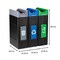 Commercial Zone Products Avante Series Triple Stream Black Trash/Recycling/Composting 30 Gallon Narrow Containers w/ Open Top 787305MSA - alternate 3