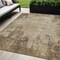 Homeroots 5' X 8' Brown And Beige Abstract Washable Indoor Outdoor Area Rug 612311 - alternate 1