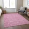 Homeroots 5' X 8' Blush And Ivory Floral Washable Indoor Outdoor Area Rug 581853 - alternate 5
