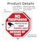 Signmission No Trespassing Protected by Video S, 18 inch X 18 inch, Plastic Sign, 2PK OC-P-2PACK-18-100 - alternate 6