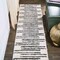 Jonathan Y Petra Stripe Geometric Shag White/Gray 2 ft. x 8 ft. Runner Rug MOH406A-28 - alternate 1