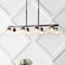 Jonathan Y Julian 33.5" 8-Light Farmhouse Bohemian Iron/Glass Linear LED Pendant, Oil Rubbed Bronze/Clear JYL7570A - alternate 10
