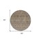 Homeroots 8' Brown And Tan Round Floral Washable Indoor Outdoor Area Rug 605713 - alternate 3