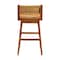 Bali & Pari Asgart Bohemian Natural Rattan and Mahogany Wood Bar Stool 251-13848-ZORO - alternate 3