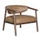Homeroots 33" Brown and Dark Brown Faux Leather And Wood Arm Chair 635751 - alternate 6