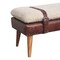 Homeroots 35in Brown Genuine Leather and Solid Wood Upholstered Storage Bench With Cabinet 717472 - alternate 5