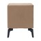 Homeroots 20" Brown and Black Velvet Wood and Steel End Table With Two Drawers 556556 - alternate 6