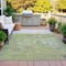 Homeroots 3' X 5' Fern Green And Silver Abstract Washable Indoor Outdoor Area Rug 632071 - alternate 6