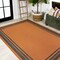 Jonathan Y James Modern Border Stripe Orange/Dark Gray 5 ft. x 8 ft. Indoor/Outdoor Area Rug SMB201A-5 - alternate 6
