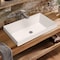 Whitehaus Collection 24 in Rectangular Semi-Recessed Basin with Center Drain Location B-AGS60 - alternate 4