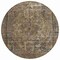 Homeroots 8' Brown And Denim Blue Round Medallion Washable Indoor Outdoor Area Rug 616048 - alternate 5