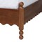 Baxton Studio Hoffman Platform Bed - Bed Frame with Scalloped Design and Turned Posts, Walnut Brown, King 272-14824-ZORO - alternate 6