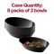 Smarty Had A Party 2 qt. Black Oval Plastic Serving Bowls (24 Bowls), 24PK 6902-CASE - alternate 5
