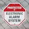 Signmission Protected By Electronic Alarm Syste, 6 Inch X 6 Inch, Plastic Sign OC-P-6-183 - alternate 3