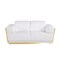 Homeroots 70" White And Silver Italian Leather Loveseat 551603 - alternate 11