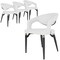 Leisuremod Entice Modern Leather Dining Chair with Iron Legs Open-Back Design in White, 4PK EC60W-4 - alternate 1