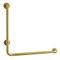 Kingston Brass 24" x 24" L-Shaped Stainless Steel ADA Grab Bar - Right Hand, Brushed Brass GBL1424CSR7 - alternate 1