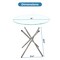 Fab Glass And Mirror 36in Round Hydra Breakfast Table Clear 1/2in Thick Glass Top with Chrome Base, Elegant Gold D DT-0136CH - alternate 5