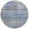 Homeroots 8' Denim Blue And Sky Blue Round Striped Washable Indoor Outdoor Area Rug 588048 - alternate 6