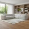 Homeroots 116" Gray Fabric Modular Sofa With Brown Legs 641012 - alternate 8