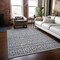 Homeroots 5' X 8' Gray And Ivory Geometric Washable Indoor Outdoor Area Rug 613772 - alternate 6