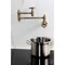 Kingston Brass Wall Mount Pot Filler Faucet, Antique Brass KS3103RX - alternate 5