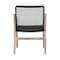 Armen Living Beckham Outdoor Patio Dining Chair in Light Eucalyptus Wood and Charcoal Rope LCBECHDKGRY - alternate 7